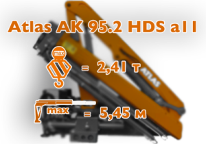 Atlas 95.2 кран-манипулятор от немецкого производителя.