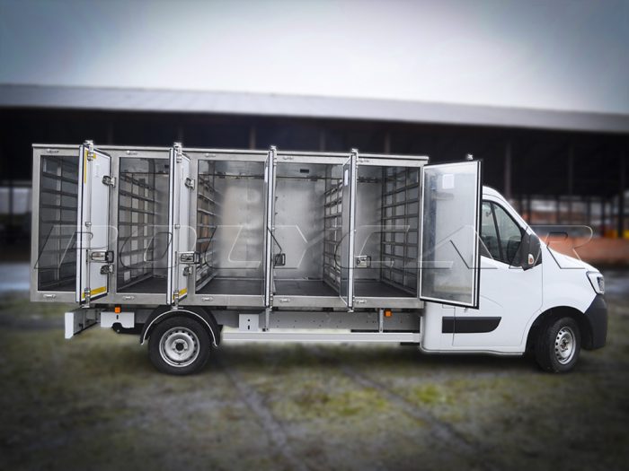 Хлебный фургон на 120 лотков, выполненный в Polycar на базе Renault Master.